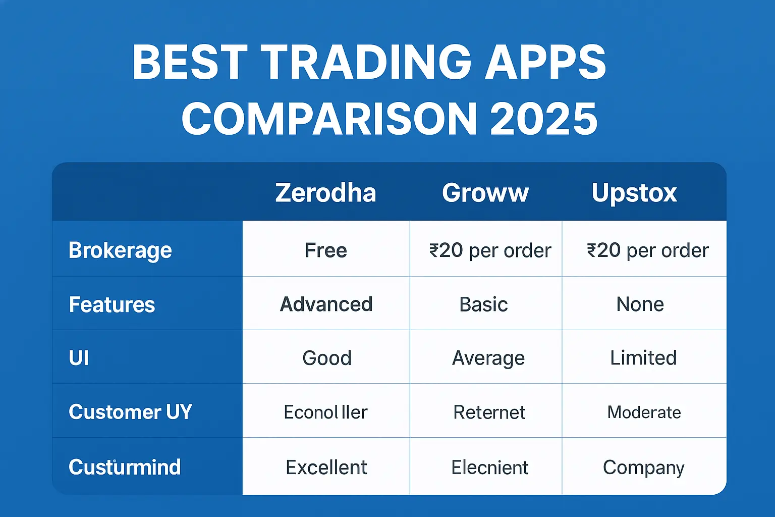 Best Trading Apps in India 2025 (Zerodha vs Groww vs Upstox Comparison)