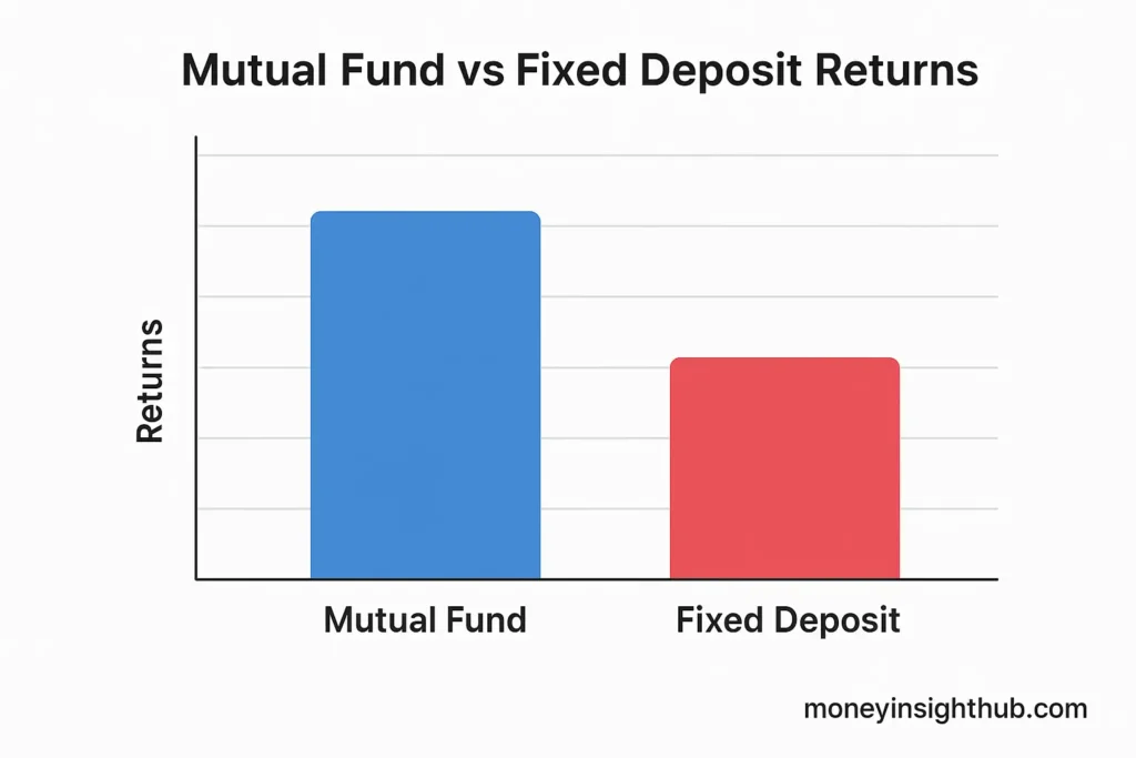 Mutual Fund vs Fixed Deposit Returns Chart