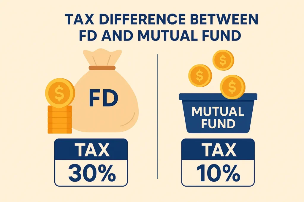 Tax Difference Between FD and Mutual Fund