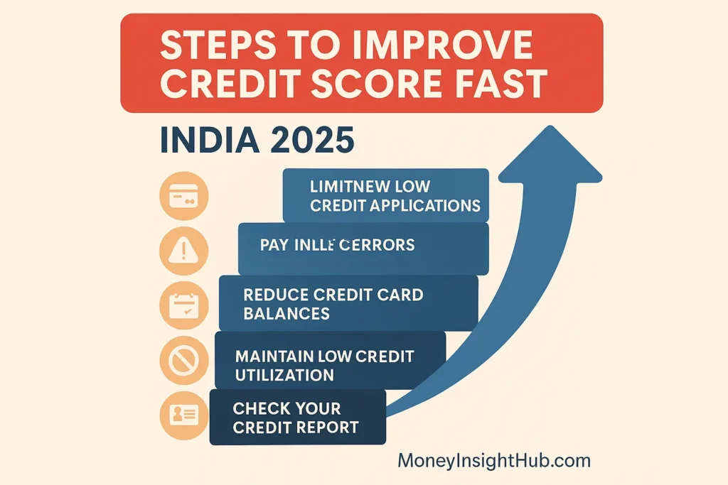 How to Improve CIBIL Score Fast in India 2025 (Step-by-Step Guide) 2 cibil improvement tips 2025