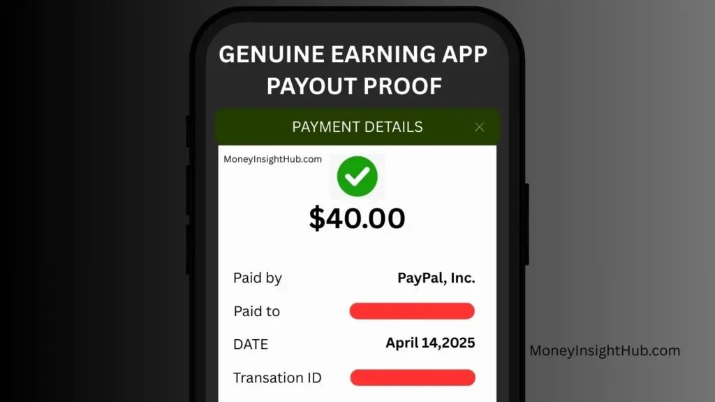 genuine earning app payout proof 1