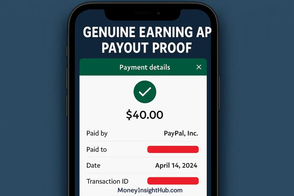 genuine earning app payout proof