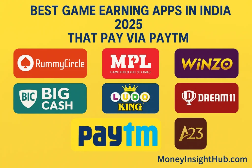 Best Game Earning Apps in India 2025 That Pay via Paytm