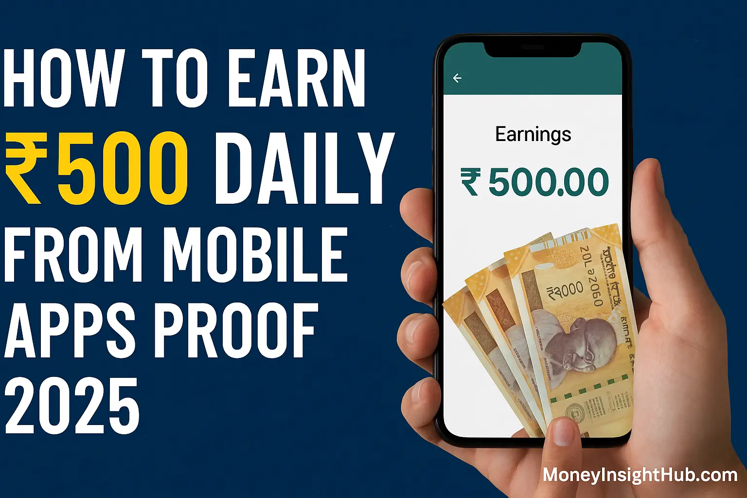 How to earn ₹500 daily from mobile apps proof 2025