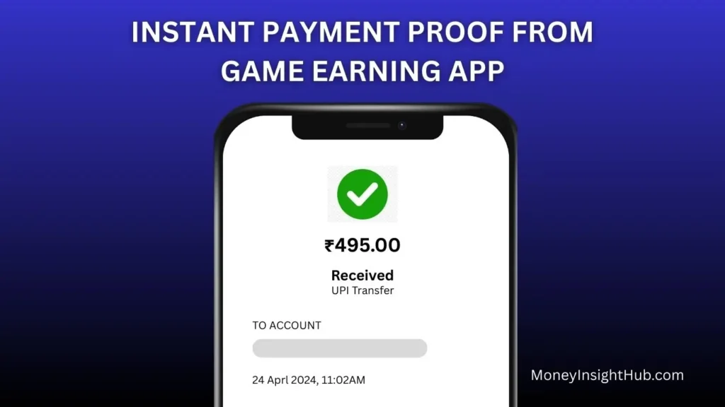 Instant Payment Proof from Game Earning App UPI Transfer 1