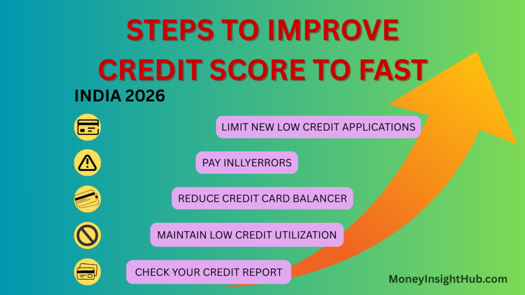 Steps to Improve Credit Score Fast India 2026